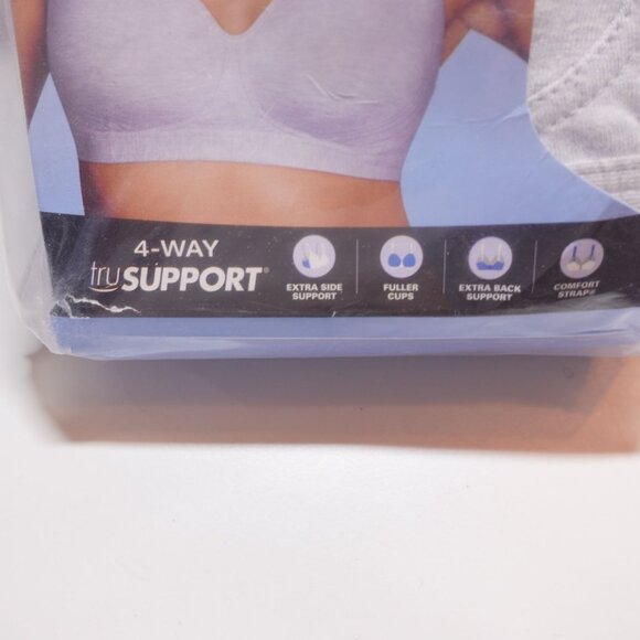NIP Playtex 18 Hour Ultimate Lift Cotton Wireless Bra Sz 38C Gray 474C - Picture 9 of 9